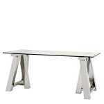 Письменный стол  Desk Table Marathon со столешницей из плотного прозрачного стекла