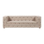 Диван Soho Tufted Upholstered Sofa Кремовый Лен