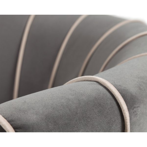 Кресло Shell серый велюр — изображение 5