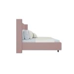 Кровать с декоративными гвоздиками Wing 160x200 см Велюр Пыльная роза — изображение 3