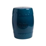 Керамический столик-табурет Garden Stool Синий в виде барабана 