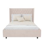 Кровать Wing-2 160х200 Велюр Светло-бежевый