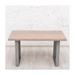 Обеденный стол Bristol на металлическом каркасе со столешницей из массива дуба — изображение 3