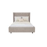 Кровать Wing-2 160x200 см Велюр Серый