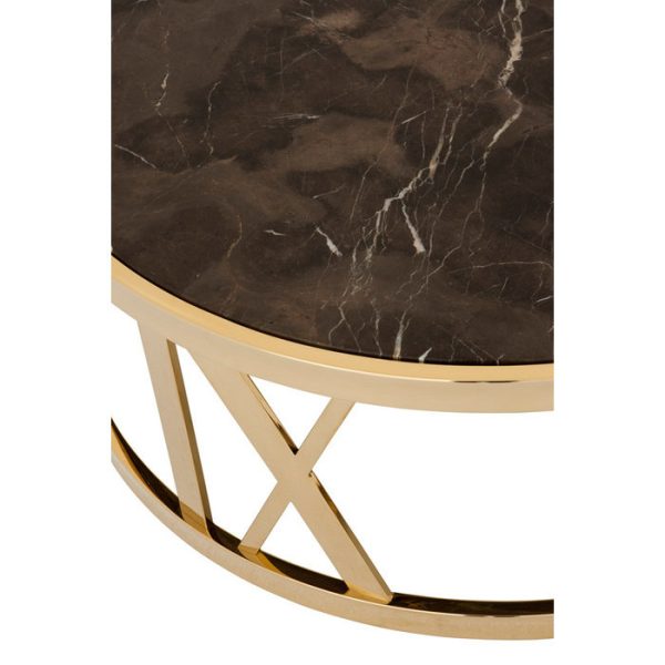 Журнальный столик  Baccarat на металлическом основании золотого цвета  — изображение 3