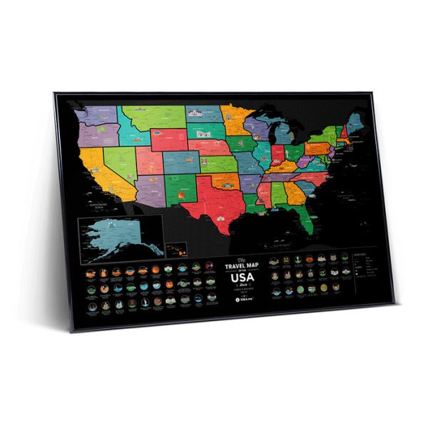 Карта travel map usa black — изображение 11