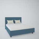 Кровать Royal Black 160х200 см Велюр Морская волна — изображение 4