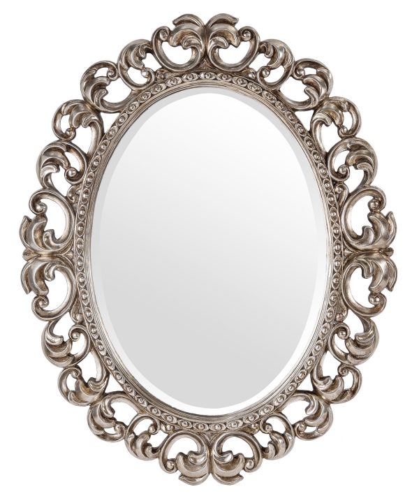 Овальное зеркало в раме Parigi Silver фото и цена, купить