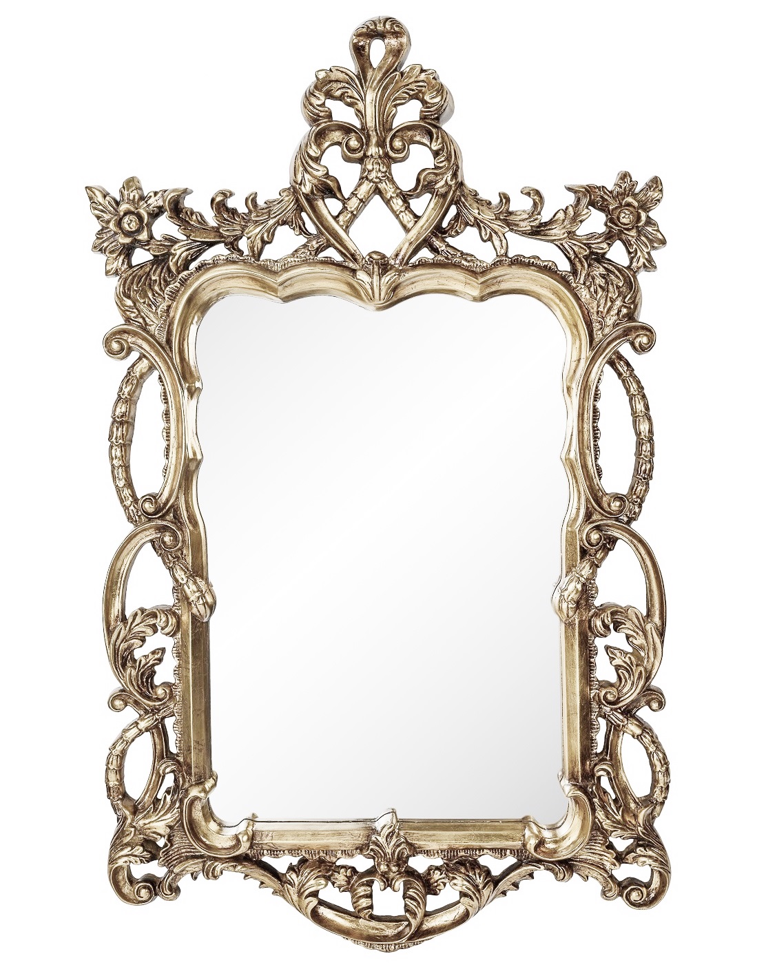 Зеркало в резной раме Floret Silver фото и цена, купить