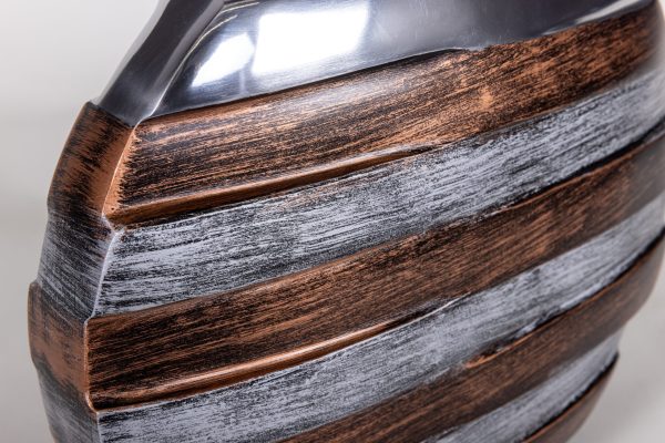 Ваза металлическая круглая большая STRIPES 0.33x0.33x0.5м — изображение 3