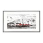 Постер Red Houses on Lofoten 74,2х128,2