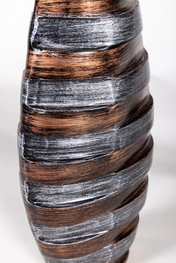 Ваза металлическая средняя STRIPES 0.66x0.16x0.06м — изображение 3