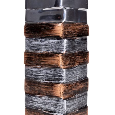 Ваза металлическая квадратная средняя STRIPES 0.31x0.115x0.11м
