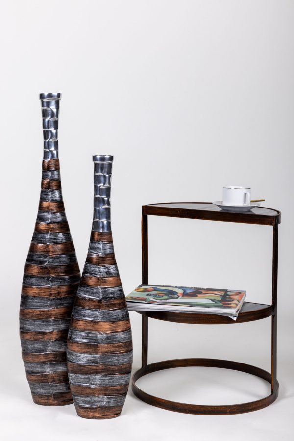 Ваза металлическая средняя STRIPES 0.66x0.16x0.06м — изображение 4