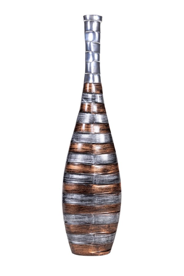 Ваза металлическая средняя STRIPES 0.66x0.16x0.06м — изображение 2