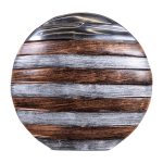Ваза металлическая круглая большая STRIPES 0.33x0.33x0.5м