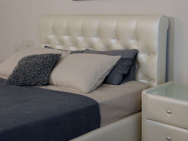 Кровать Беатриче 160 п/м со стразами, Perl shell — изображение 7