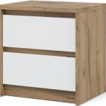 Тумба «Мишель» 2ящ, Дуб крафт золотой/Белый жемчуг