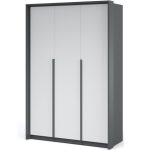 Шкаф «Мишель» 3дв, Антрацит/Белый жемчуг