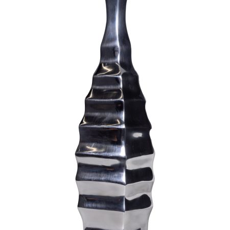 Ваза металлическая высокая серебристая 0.51x0.1x0.1м