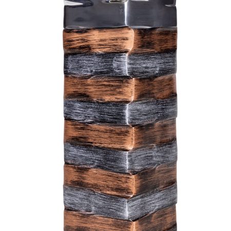 Ваза металлическая квадратная большая STRIPES 0.41x0.12x0.12м