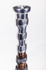 Ваза металлическая высокая STRIPES 0.82x0.18x0.06м — изображение 3