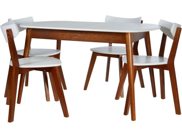 Стол «Эней» 130x80, Белый+Орех — изображение 7