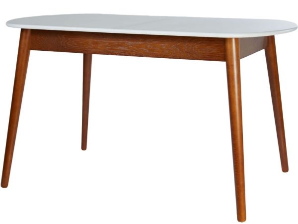 Стол «Эней» 130x80, Белый+Орех — изображение 2