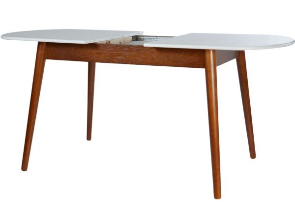 Стол «Эней» 130x80, Белый+Орех — изображение 3