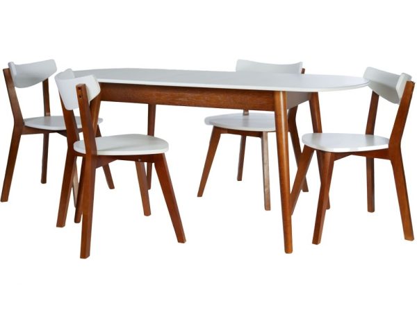 eney_yuventa_3 Обеденная группа (Стол Эней и 4 стула Ювента), белый+орех — изображение 3