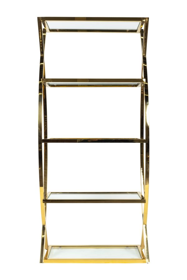 Стеллаж Glossy gold 2x0.9x0.35м — изображение 2
