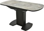 Обеденная группа (Стол Корсика Мрамор светлый и 4 Бордо Милано 09), черный — изображение 5