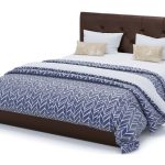 Кровать Женева 180 п/м с пуговицами, Dark brown