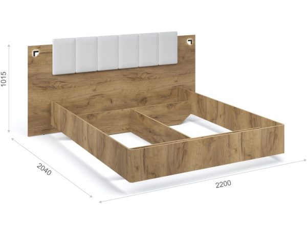 Спальня «Мишель» 3шк, Дуб крафт золотой/Белый жемчуг — изображение 5