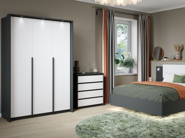 Комод «Мишель» 4ящ, Антрацит/Белый жемчуг — изображение 4