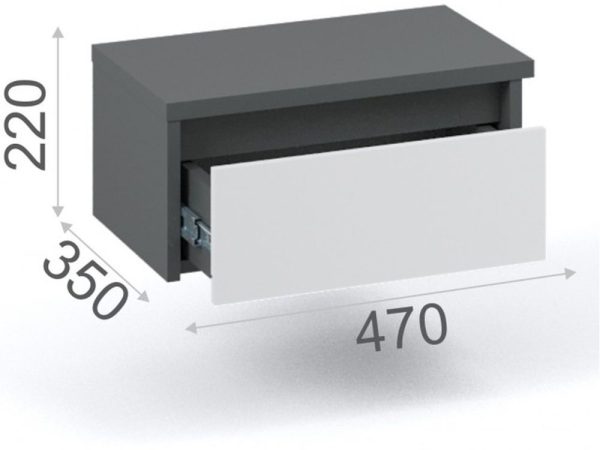 Спальня «Мишель» 3шк, Антрацит/Белый жемчуг — изображение 4