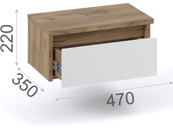 Тумба «Мишель» 1ящ (2шт), Дуб крафт золотой/Белый жемчуг — изображение 2