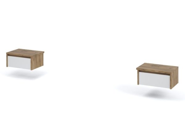 Тумба «Мишель» 1ящ (2шт), Дуб крафт золотой/Белый жемчуг — изображение 3