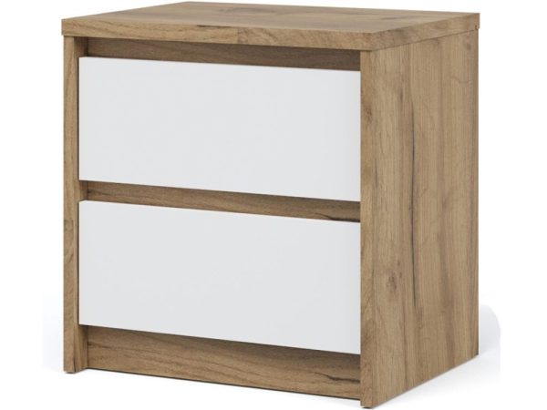 Тумба «Мишель» 2ящ, Дуб крафт золотой/Белый жемчуг — изображение 2