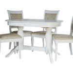 Обеденная группа (Стол Пан и 4 стула Ника), Белый