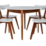 Обеденная группа (Стол Зефир и 4 стула Ювента), белый+орех