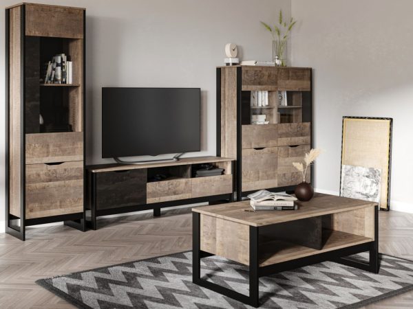 Стол «Стокгольм», Дуб гранж песочный/Железный камень — изображение 4