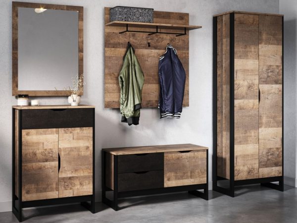 Тумба «Стокгольм» 1д2ящ, Дуб гранж песочный/Железный камень — изображение 4