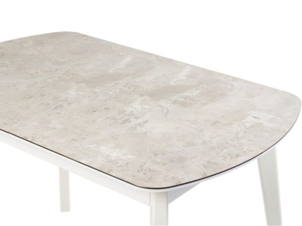 Обеденная группа (Стол Атлас 01, Бетао+4 стула Арион, Катания Темно-синий), опоры белые — изображение 6