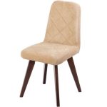 Стул АРИОН (ромб), Инфинити 02 Карамель, каркас СТАНДАРТ МАССИВ, Орех