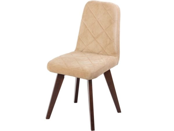 Стул АРИОН (ромб), Инфинити 02 Карамель, каркас СТАНДАРТ МАССИВ, Орех — изображение 2