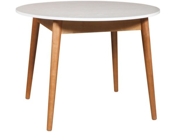 Стол «Зефир» D100, Белый+Орех — изображение 2