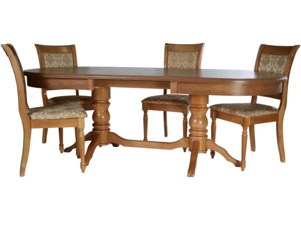 zevs-stol_-dub_5 Обеденная группа (Стол Зевс и 4 стула Ника), Р-43 (Дуб) — изображение 3