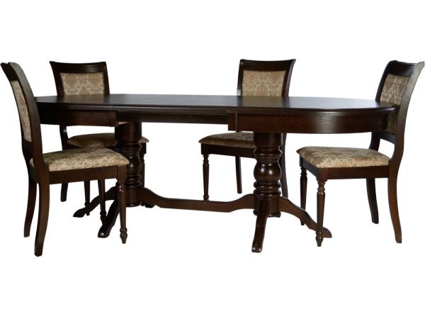 zevs-stol_-temnyy-orekh_5 Обеденная группа (Стол Зевс и 4 стула Ника), Dark Oak — изображение 2