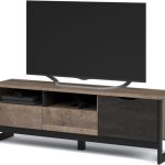 Тумба под ТВ «Стокгольм», Дуб гранж песочный/Железный камень